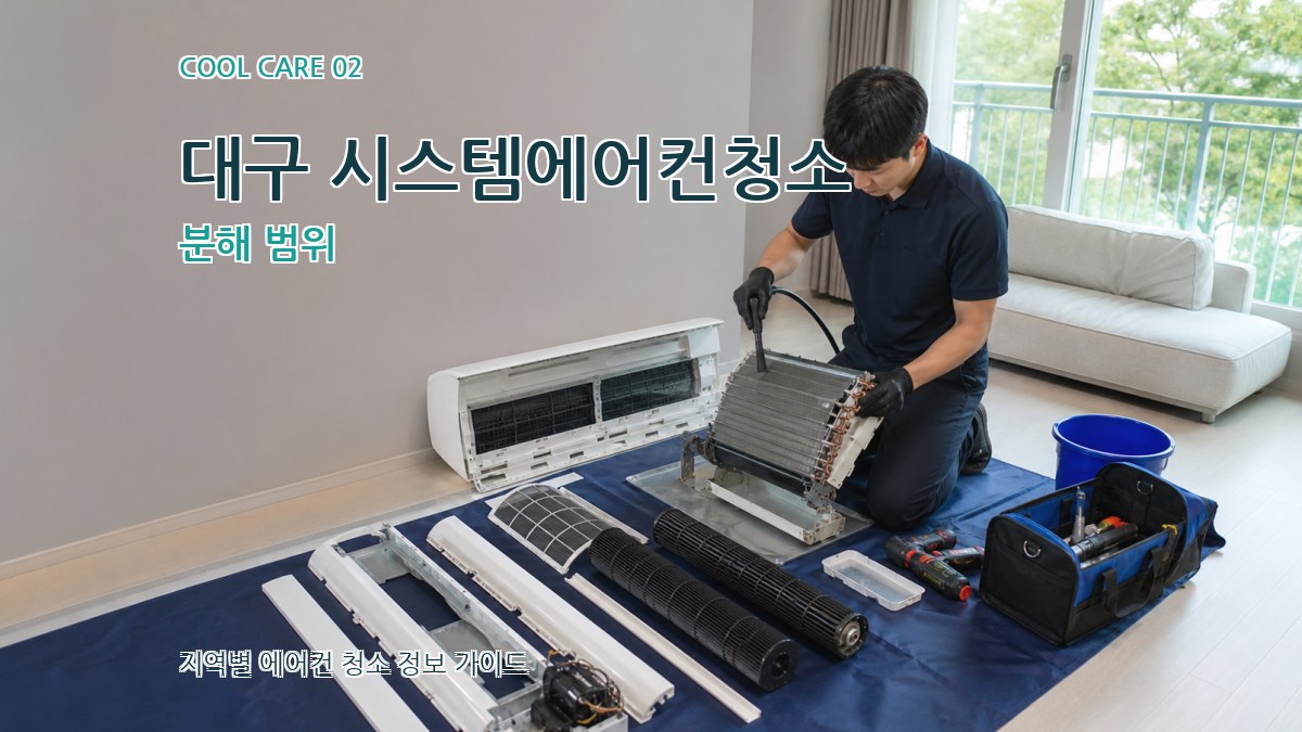 대구 시스템에어컨청소 분해 범위